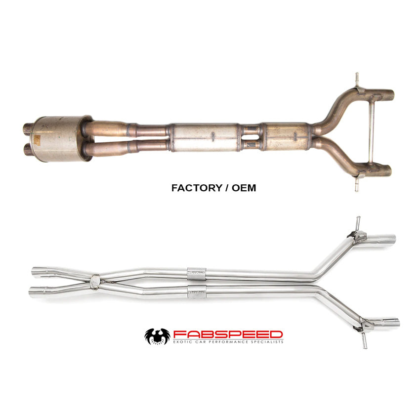 Fabspeed Resonator Bypass X-Pipe for Porsche 970 Panamera GTS 2010-2016