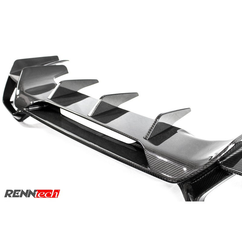 RennTech Aero Carbon Fiber Rear Diffuser For Mercedes-Benz C190 AMG GT S - AutoTalent