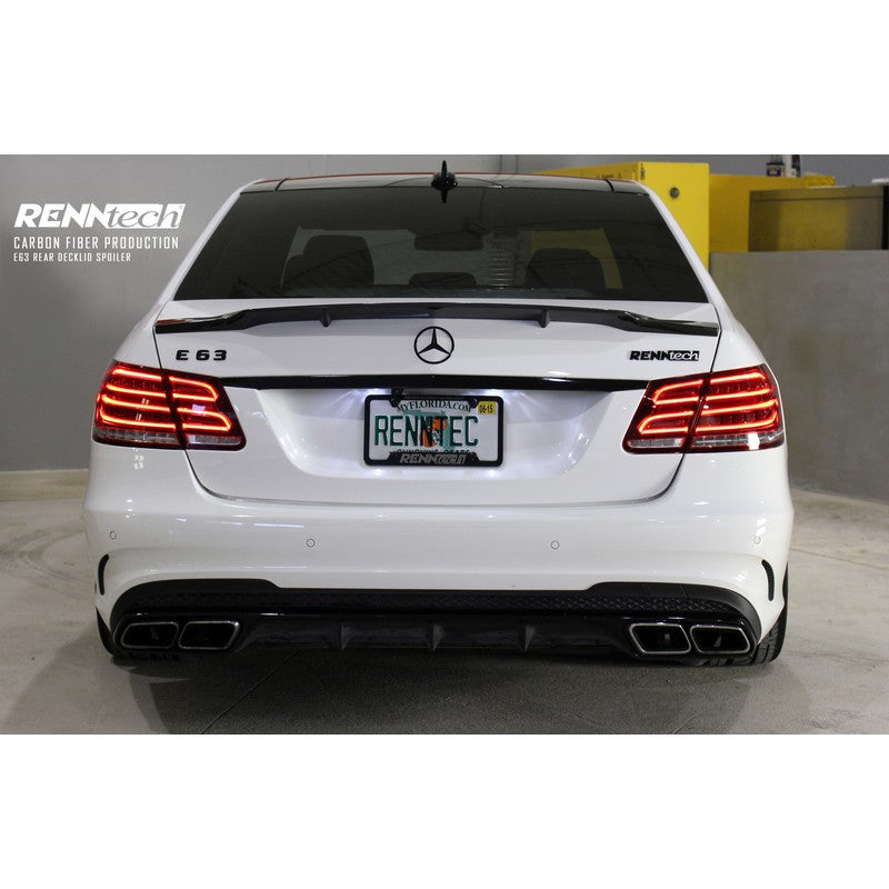 RennTech Carbon Fiber Decklid Spoiler For Mercedes-Benz W212 E 350 Blue Efficiency - AutoTalent