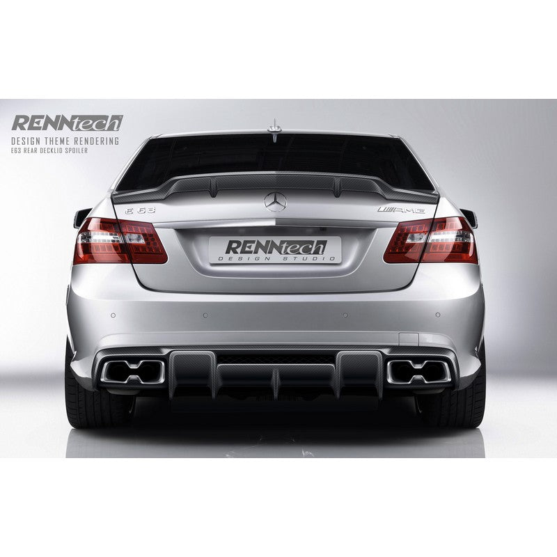 RennTech Carbon Fiber Decklid Spoiler For Mercedes-Benz W212 E 350 - AutoTalent