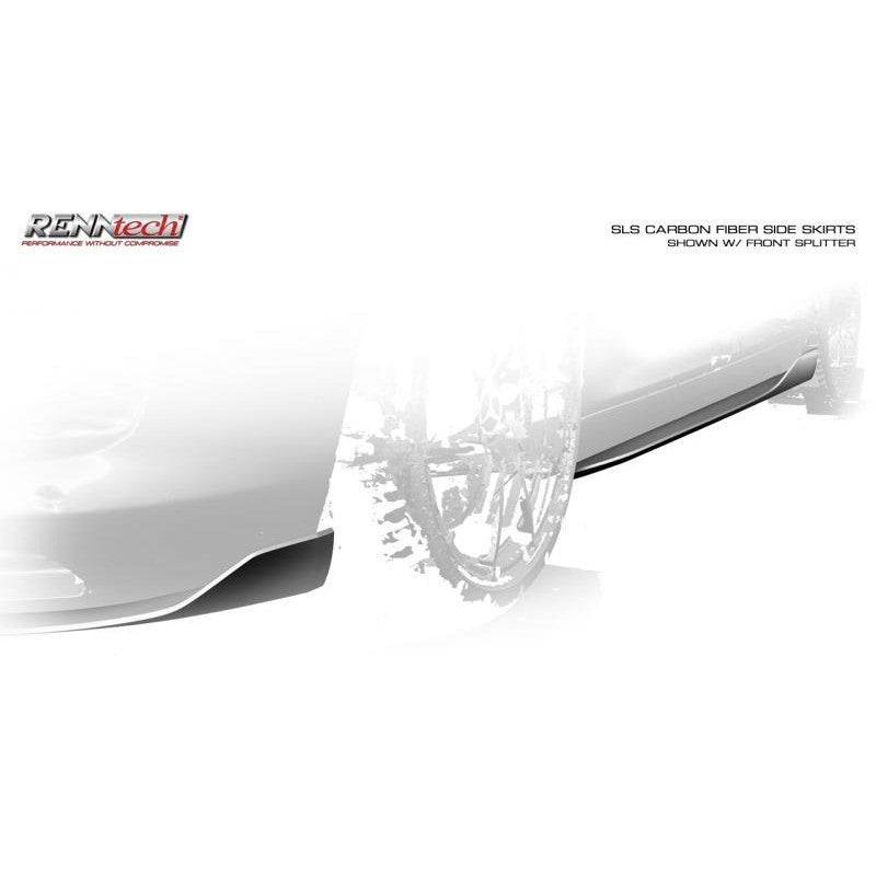 RennTech Carbon Fiber Side Skirts For Mercedes-Benz SLS AMG - AutoTalent