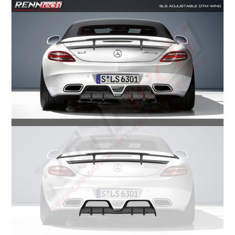 RennTech Aero Carbon Rear Diffuser For Mercedes-Benz SLS AMG - AutoTalent