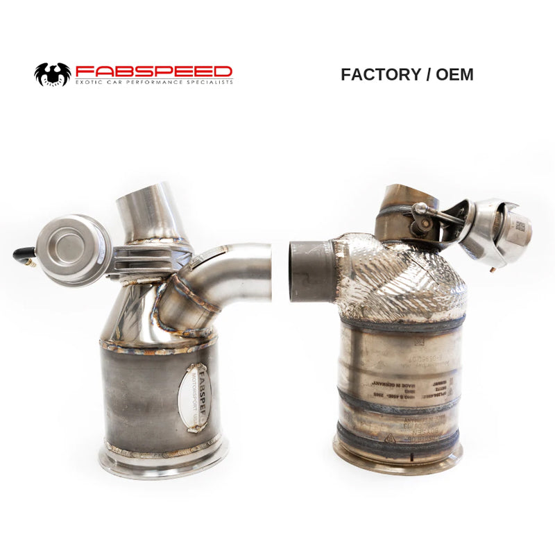 Fabspeed Cat Bypass RACE Pipes Helical Valves PSE for Porsche 991.2 GT2 RS 2018-2010