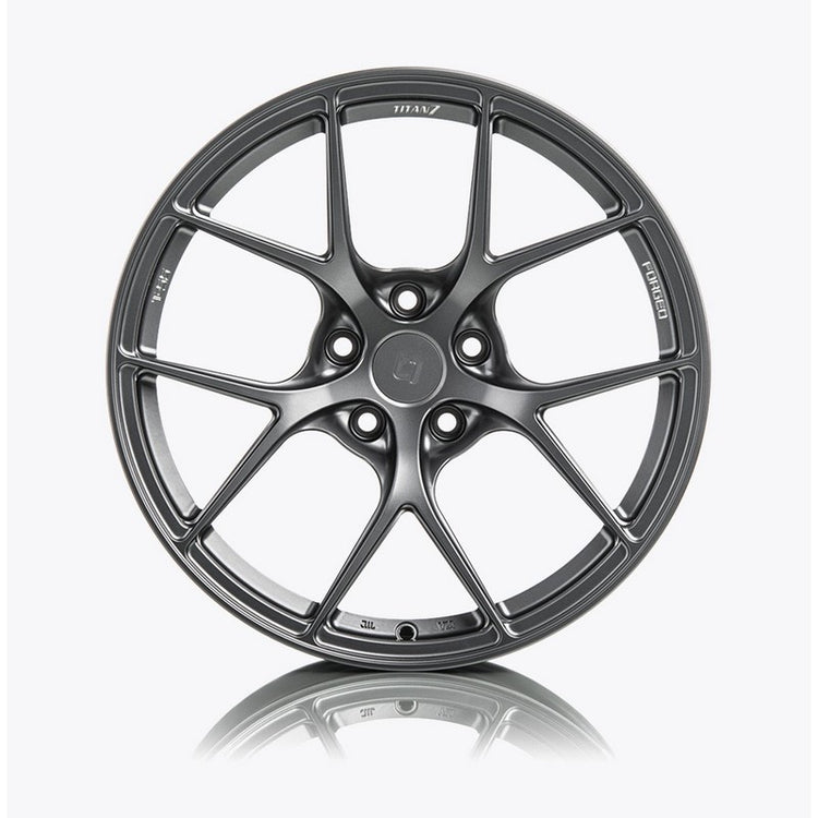 Titan 7 18 Inch T-S5 Satin Titanium Forged Wheels For Ford Mustang S550 - AutoTalent
