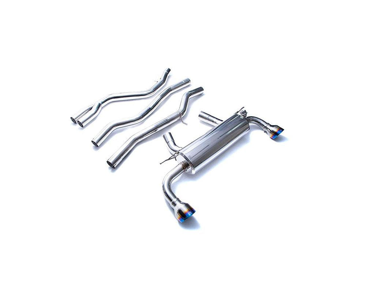 ARMYTRIX Stainless Steel Valvetronic Catback Exhaust System Dual Blue Coated Tips For Toyota Supra 3.0 Turbo A90 2020-2021