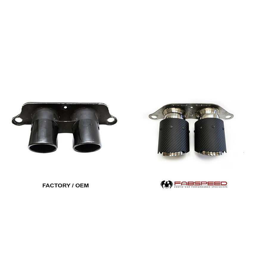 Fabspeed Deluxe Dual Style Tips for Porsche 991.2 GT3 / GT3 RS 2017-2019