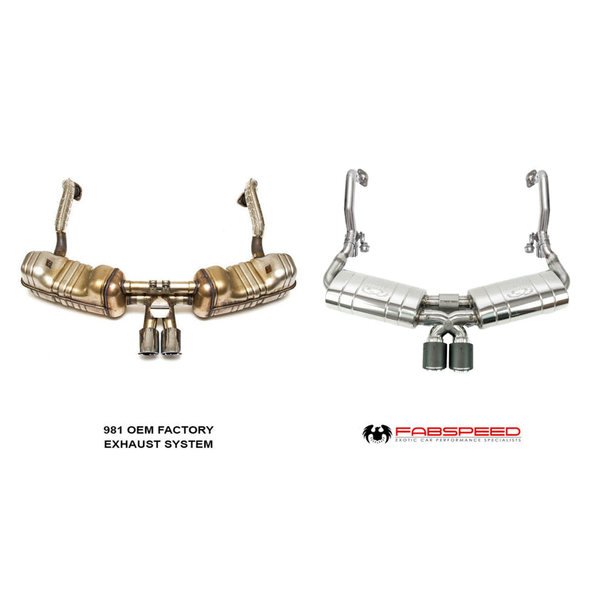 Fabspeed TrackTec Valved Bypass Exhaust System for Porsche 981 Boxster/Cayman 2013-2016