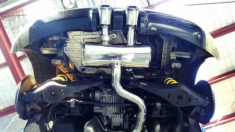 ARMYTRIX Stainless Steel Valvetronic Catback Exhaust System Dual Chrome Silver Tips For Volkswagen Golf R MK6 2010-2014