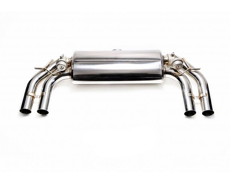 ARMYTRIX Stainless Steel Valvetronic Catback Exhaust System Quad Carbon Tips For Volkswagen Golf R MK7 2014-2016