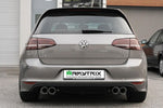 ARMYTRIX Stainless Steel Valvetronic Catback Exhaust System Quad Matte Black Tips For Volkswagen Golf R MK7.5 2016-2021