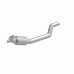 MagnaFlow 5461478 carb direct-fit catalytic converter, front three-quarter view of the turntable spin