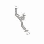 MagnaFlow 27503 hm grade direct-fit catalytic converter, rear three-quarter view of the turntable spin