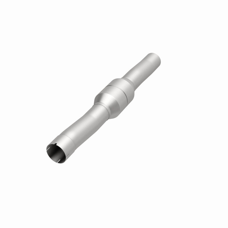 MagnaFlow 60521 oem grade direct-fit catalytic converter, opposite front three-quarter view of the turntable spin