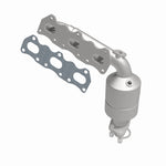 MagnaFlow 51272 oem grade manifold converter, side view of the turntable spin