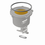MagnaFlow 452827 carb direct-fit catalytic converter, rear view of the turntable spin