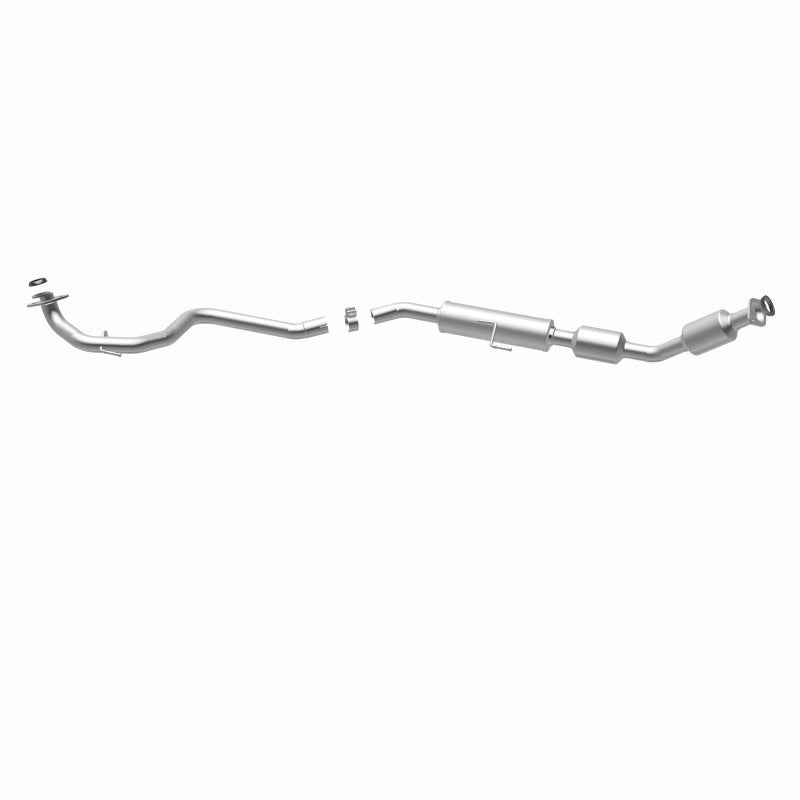 MagnaFlow 52581 oem grade direct-fit catalytic converter, opposite rear three-quarter view of the turntable spin