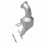 MagnaFlow 5561837 carb direct-fit catalytic converter, rear view of the turntable spin