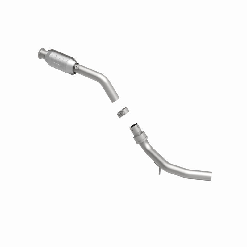 MagnaFlow 49031 oem grade direct-fit catalytic converter, side view of the turntable spin