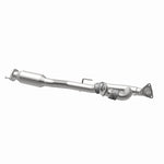 MagnaFlow 51852 oem grade direct-fit catalytic converter, opposite rear three-quarter view of the turntable spin
