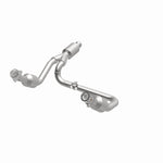 MagnaFlow 280424 oem grade direct-fit catalytic converter, opposite front three-quarter view of the turntable spin