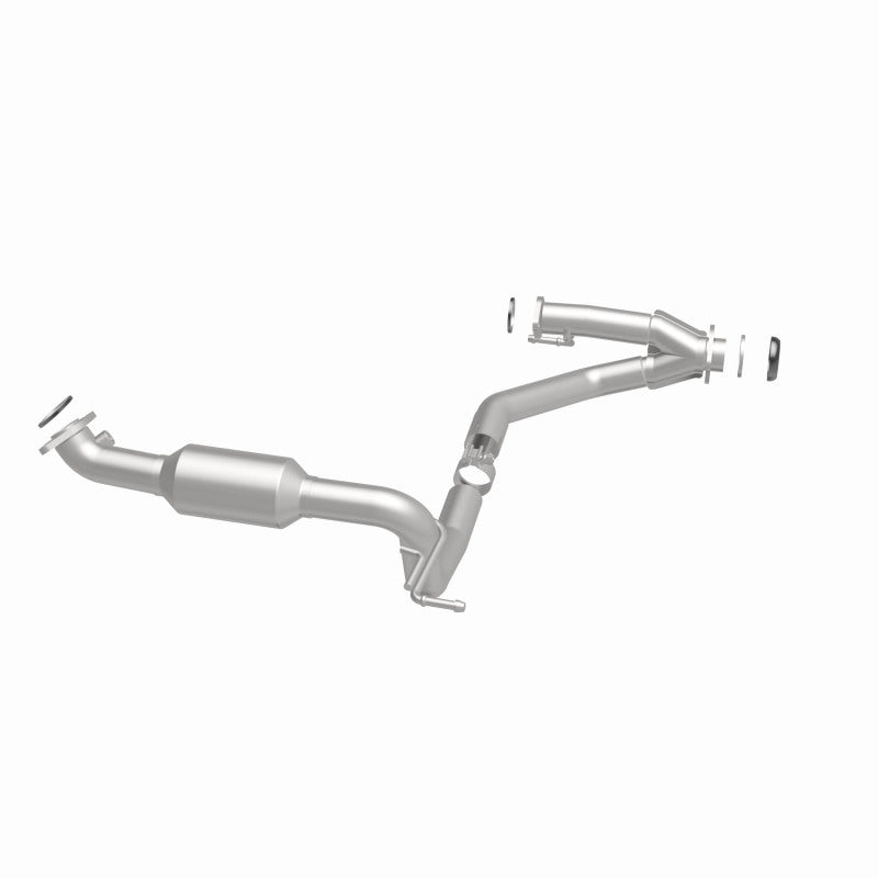 MagnaFlow 52562 oem grade direct-fit catalytic converter, side view of the turntable spin