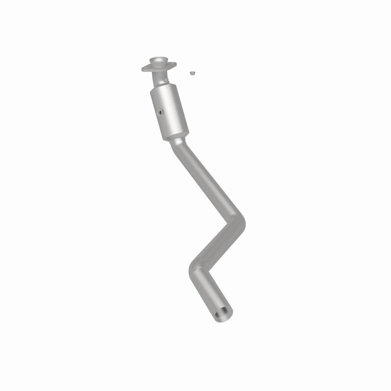 MagnaFlow 52076 oem grade direct-fit catalytic converter, rear three-quarter view of the turntable spin