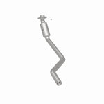 MagnaFlow 52076 oem grade direct-fit catalytic converter, rear three-quarter view of the turntable spin