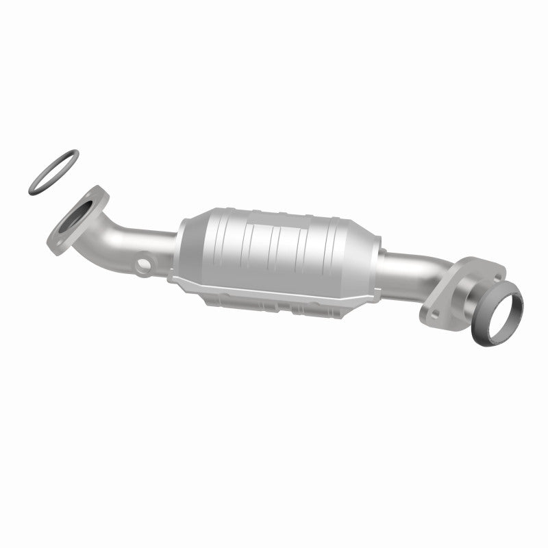 MagnaFlow 24930 hm grade direct-fit catalytic converter, side view of the turntable spin