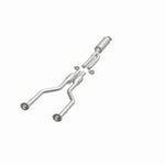 MagnaFlow 5571168 carb direct-fit catalytic converter, opposite front three-quarter view of the turntable spin