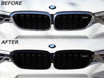 AutoTecknic Replacement Gloss Black Front Grille Surrounds - F90 M5 - autotalent