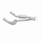 MagnaFlow 5481682 carb direct-fit catalytic converter, side view of the turntable spin