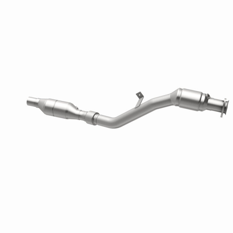 MagnaFlow 24318 hm grade direct-fit catalytic converter, opposite rear three-quarter view of the turntable spin
