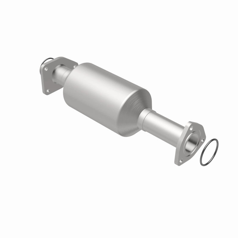 MagnaFlow 5461026 carb direct-fit catalytic converter, rear view of the turntable spin