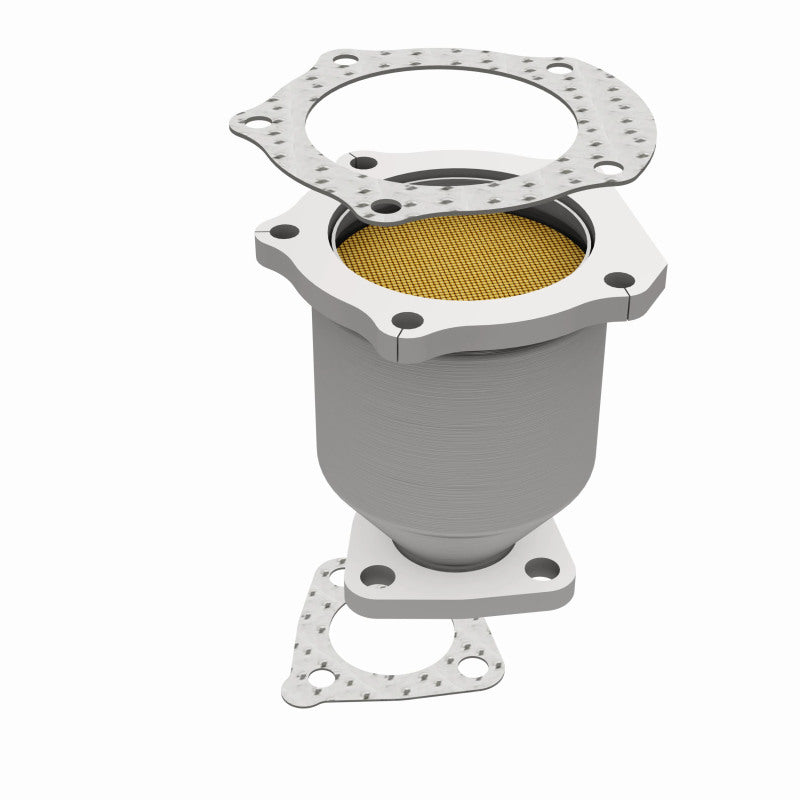 MagnaFlow 49323 oem grade direct-fit catalytic converter, opposite side view of the turntable spin
