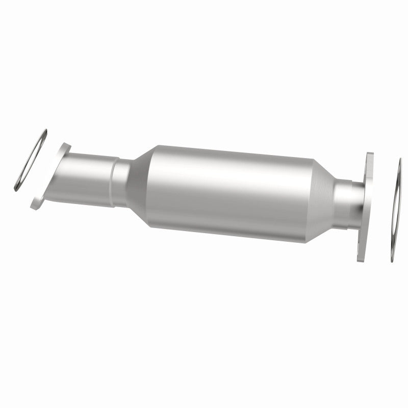 MagnaFlow 24627 hm grade direct-fit catalytic converter, side view of the turntable spin
