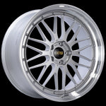 BBS LM 21x10 5x120 ET38 Diamond Silver Center Diamond Cut Lip Wheel -82mm PFS/Clip Required