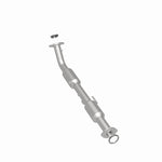 MagnaFlow 49703 oem grade direct-fit catalytic converter, rear three-quarter view of the turntable spin
