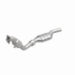 MagnaFlow 24500 hm grade direct-fit catalytic converter, front three-quarter view of the turntable spin