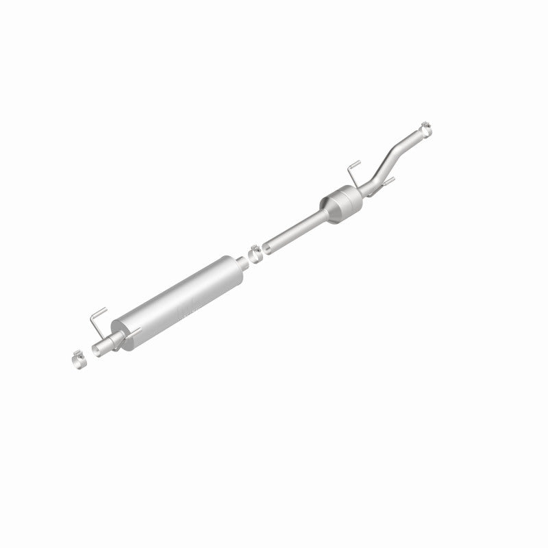 MagnaFlow 52290 oem grade direct-fit catalytic converter, rear view of the turntable spin