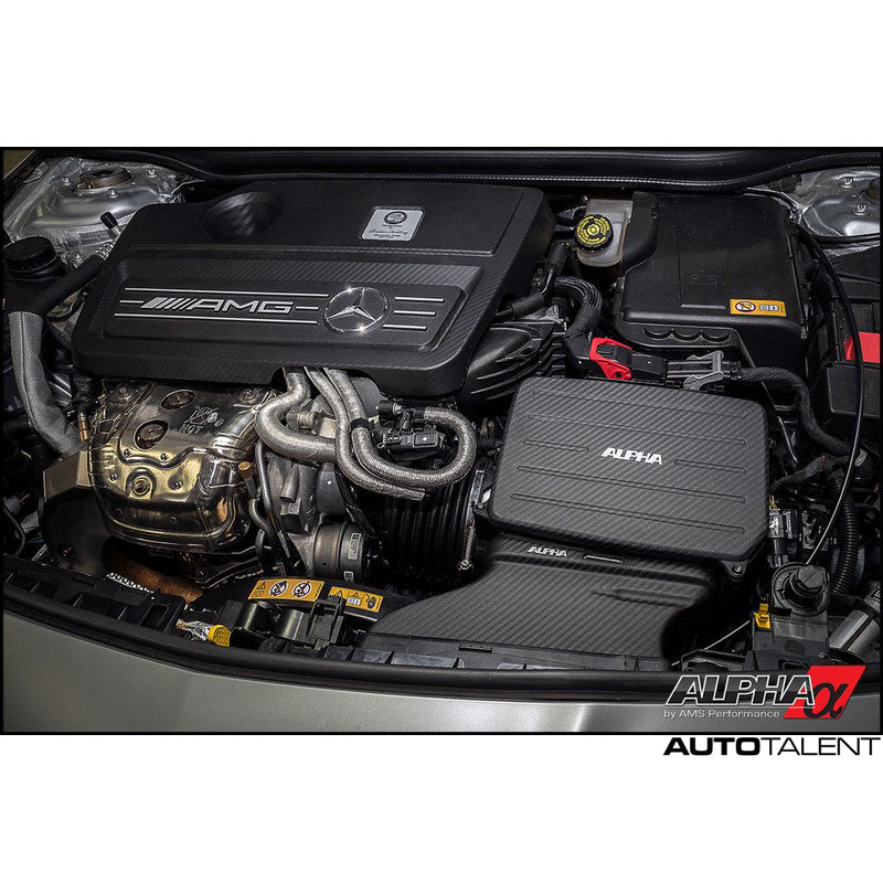 AMS Performance Alpha Carbon fiber intake lid for Mercedes Benz AMG A45 - AutoTalent