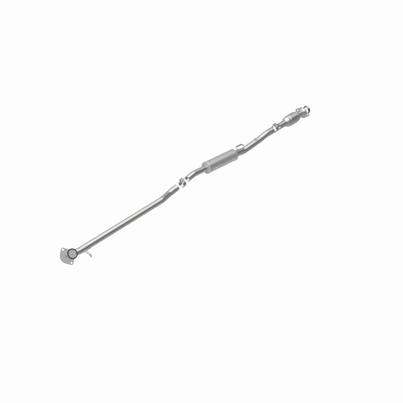 MagnaFlow 93220 hm grade direct-fit catalytic converter, rear view of the turntable spin