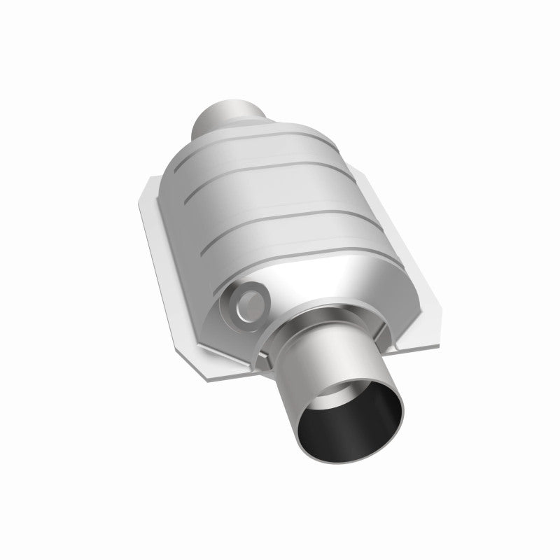 MagnaFlow 441036 universal catalytic converter, opposite side view of the turntable spin
