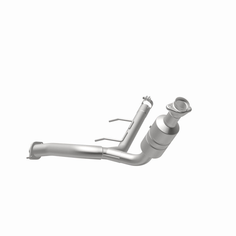 MagnaFlow 52295 oem grade direct-fit catalytic converter, opposite rear three-quarter view of the turntable spin