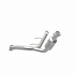 MagnaFlow 52295 oem grade direct-fit catalytic converter, opposite rear three-quarter view of the turntable spin