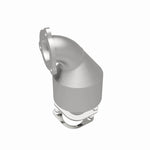MagnaFlow 52882 oem grade direct-fit catalytic converter, rear three-quarter view of the turntable spin
