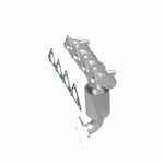 MagnaFlow 49999 oem grade manifold converter, rear three-quarter view of the turntable spin