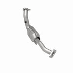 MagnaFlow 49479 oem grade direct-fit catalytic converter, rear three-quarter view of the turntable spin
