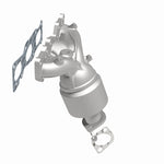MagnaFlow 52781 oem grade manifold converter, side view of the turntable spin