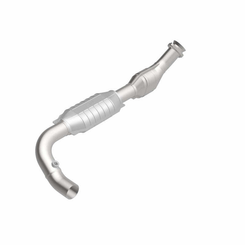 MagnaFlow 93325 hm grade direct-fit catalytic converter, rear view of the turntable spin