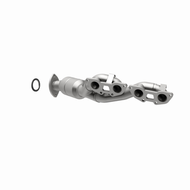 MagnaFlow 5531868 carb manifold converter, opposite rear three-quarter view of the turntable spin